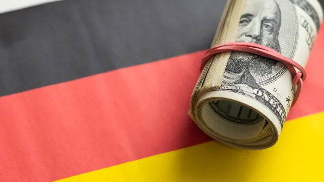 german flag with money